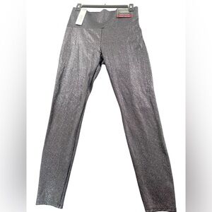 Miraclesuit Black and silver athleisure leggings tummy control XL